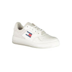 Tommy Hilfiger Bianco leather women's sneaker with white design and casual style, featuring branded logo and comfortable sole.