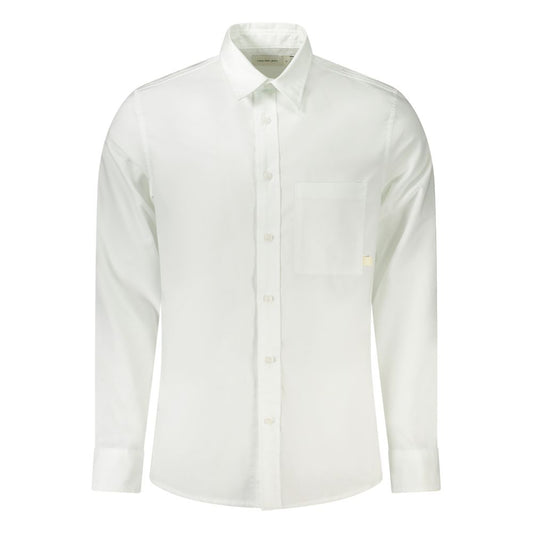 Calvin Klein White Cotton Men Shirt Calvin Klein