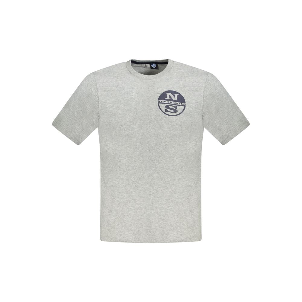 North Sails Gray Cotton Men's T-Shirt - Eljoys Fashion 