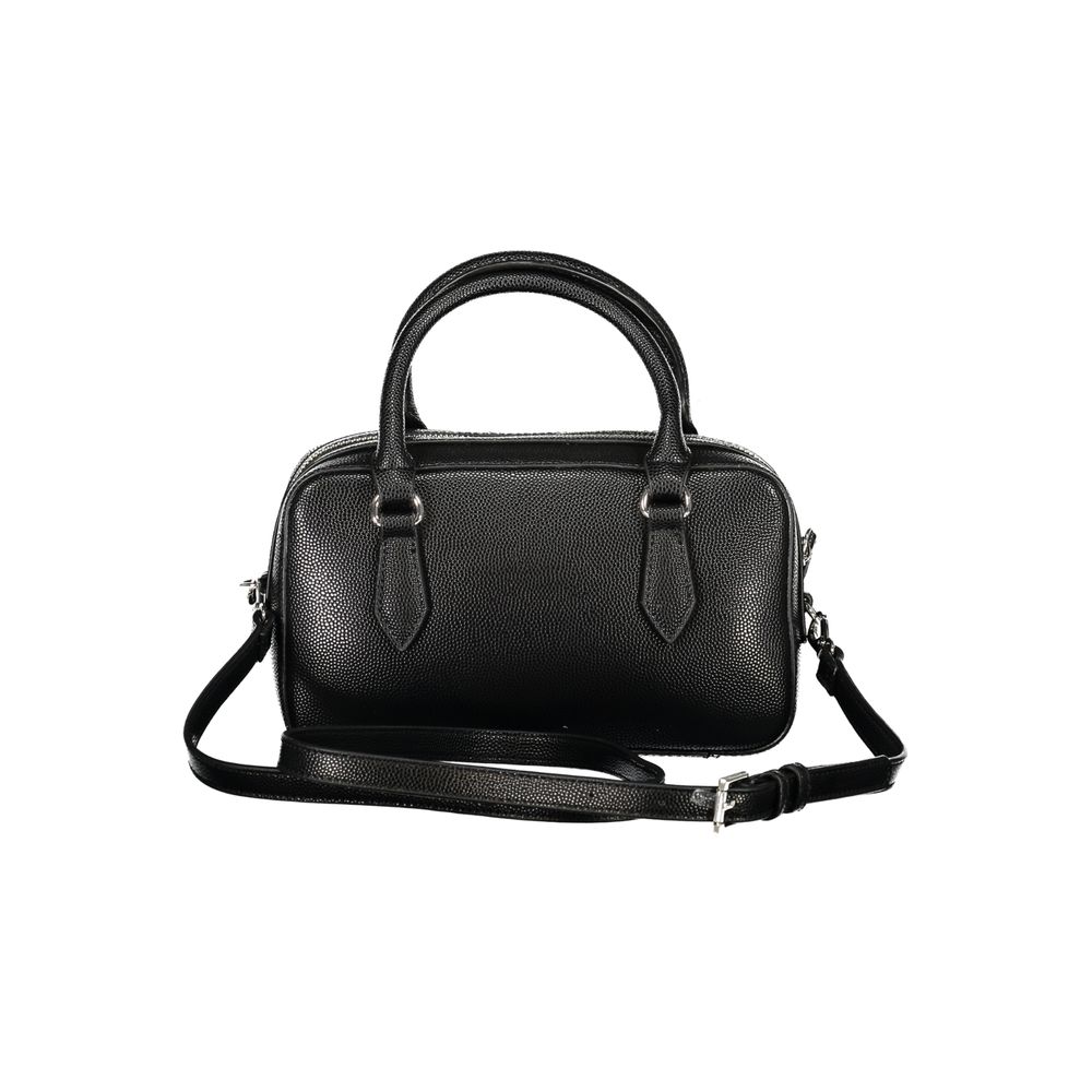 Mario Valentino Nero women's polyurethane handbag with sleek design, featuring a structured shape and subtle detailing.