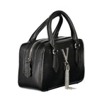 Mario Valentino Nero polyurethane women's bag showing sleek black design with handles and subtle logo detailing.