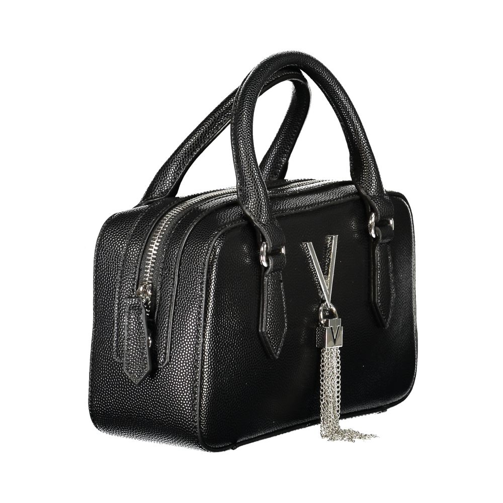 Mario Valentino Nero polyurethane women's bag showing sleek black design with handles and subtle logo detailing.