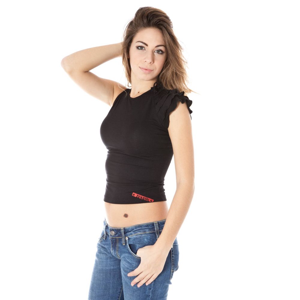 Zuelements Black Micro Modal Women T-Shirt Zuelements