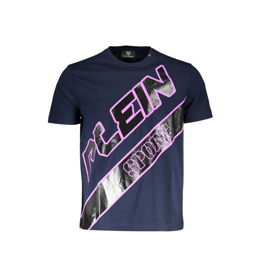 Plein Sport Blue Cotton Men T-Shirt Plein Sport