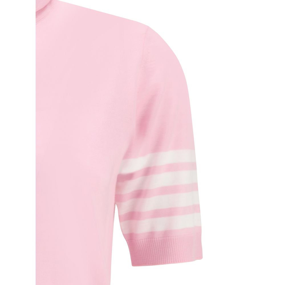 Thom Browne multicolor polyamide turtleneck sweater with a high neckline and vibrant pattern, stylish and cozy for cold weather.