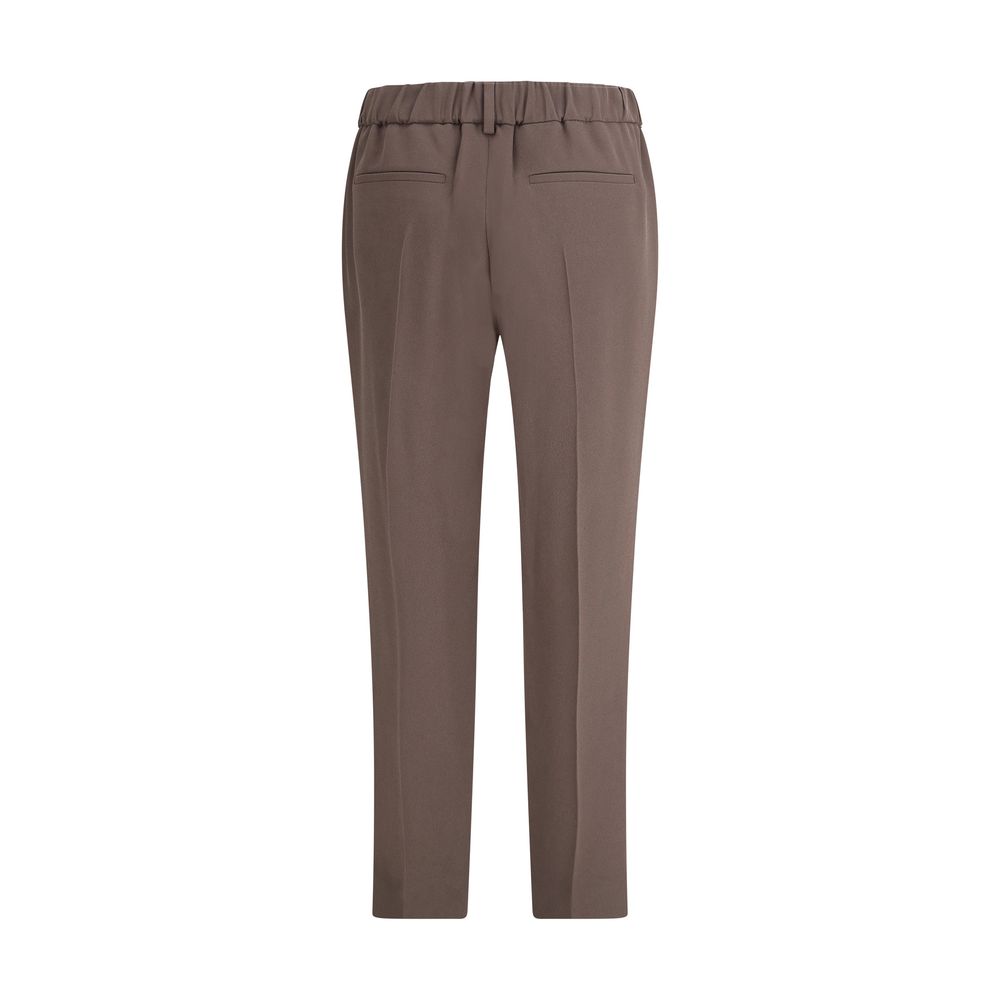 Brunello Cucinelli Gray Acetate Casual Pants Brunello Cucinelli