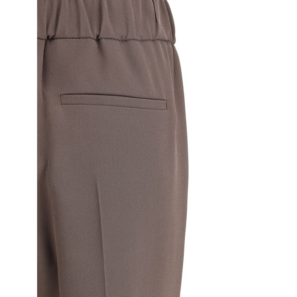 Brunello Cucinelli Gray Acetate Casual Pants Brunello Cucinelli