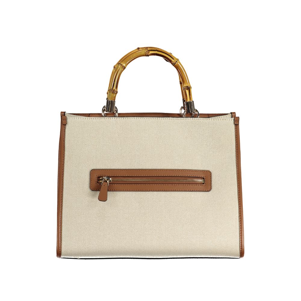 Guess Jeans Beige Cotton Handbag Guess Jeans
