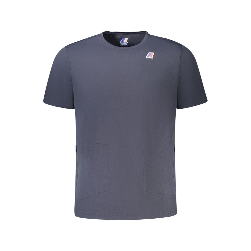 K-WAY Blue Polyester Men T-Shirt K-WAY