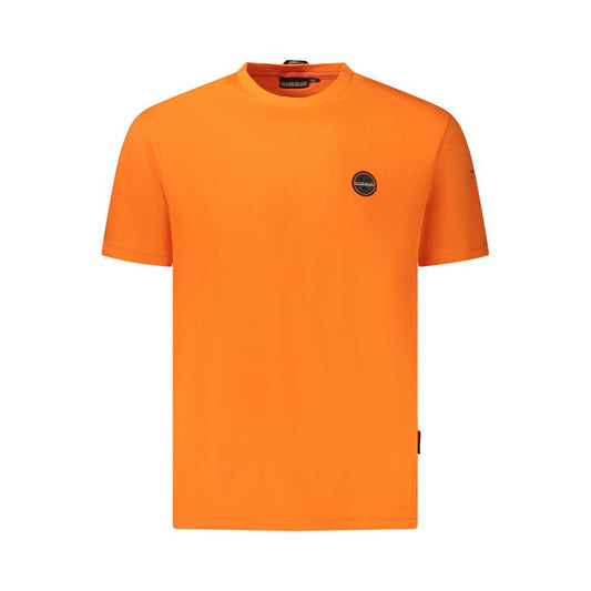 Napapijri Orange Cotton Men T-Shirt Napapijri