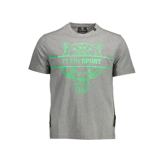 Plein Sport Brown Cotton Men T-Shirt Plein Sport