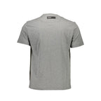 Gray Plein Sport men's cotton T-shirt with crew neckline and short sleeves, casual and comfortable for everyday wear.