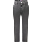 Tommy Hilfiger Nero cotton women’s jeans showing classic five-pocket style and slim fit, dark denim fabric.