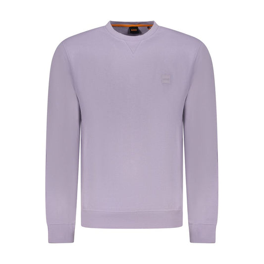 Hugo Boss Purple Cotton Sweater Hugo Boss