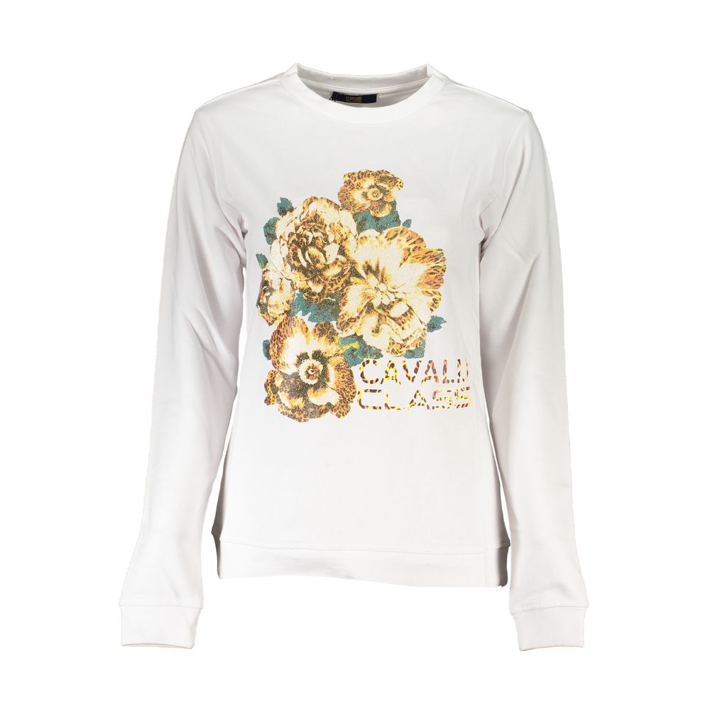 Cavalli Class White Cotton Women Sweater Cavalli Class