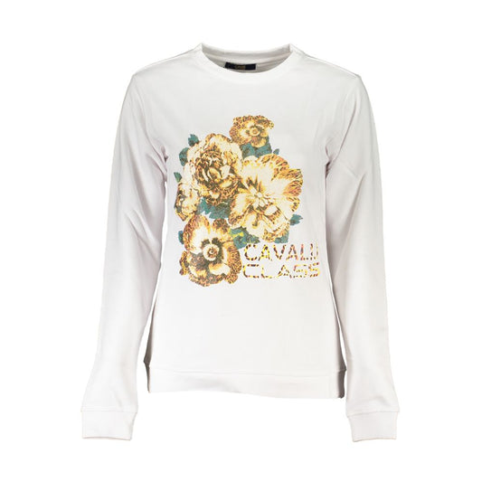 Cavalli Class White Cotton Women Sweater Cavalli Class