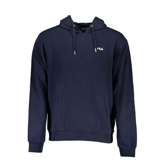 Fila Blue Cotton Blend Hooded Sweatshirt Fila