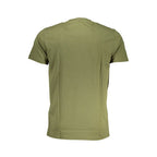 Cavalli Class Verde cotton men's T-shirt with a crew neckline and minimal branding, displayed flat on a white background.