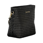 Mario Valentino Nero women's bag made of polyurethane with a removable shoulder handle, stylish and versatile accessory.
