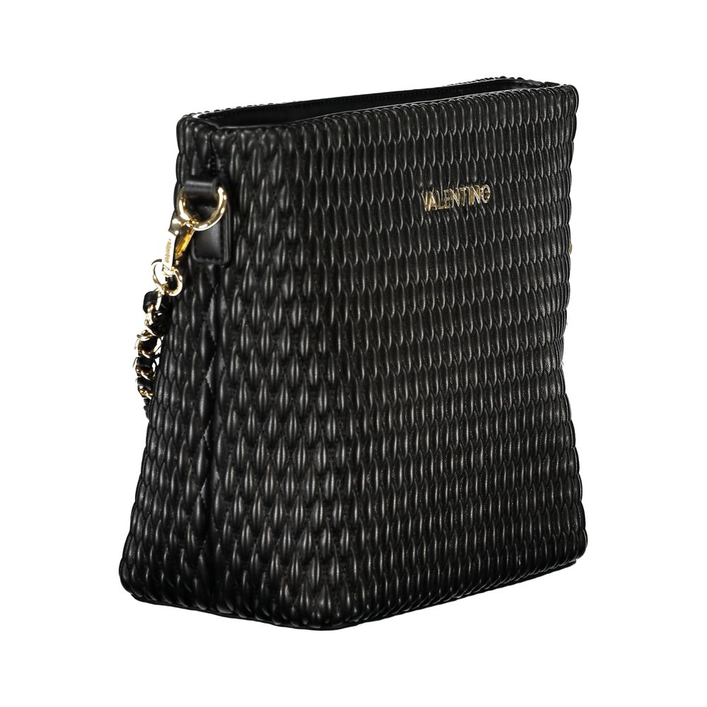 Mario Valentino Nero women's bag made of polyurethane with a removable shoulder handle, stylish and versatile accessory.