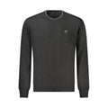 North Sails Grigio Wool Men’s Sweater, gray knit sweater with ribbed cuffs and neckline, casual and comfortable for everyday wear.