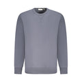 Calvin Klein men's blue cotton sweater with round neckline and long sleeves, casual style and soft fabric.