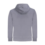 Calvin Klein blue cotton men's hooded sweatshirt with front pocket and adjustable drawstrings, casual style for everyday wear.