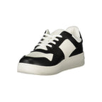 Tommy Hilfiger Bianco women's sneaker with white polyurethane upper, stylish design, and comfortable sole.
