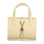 Mario Valentino beige women's polyurethane bag with stylish design and top handle, perfect for everyday use.
