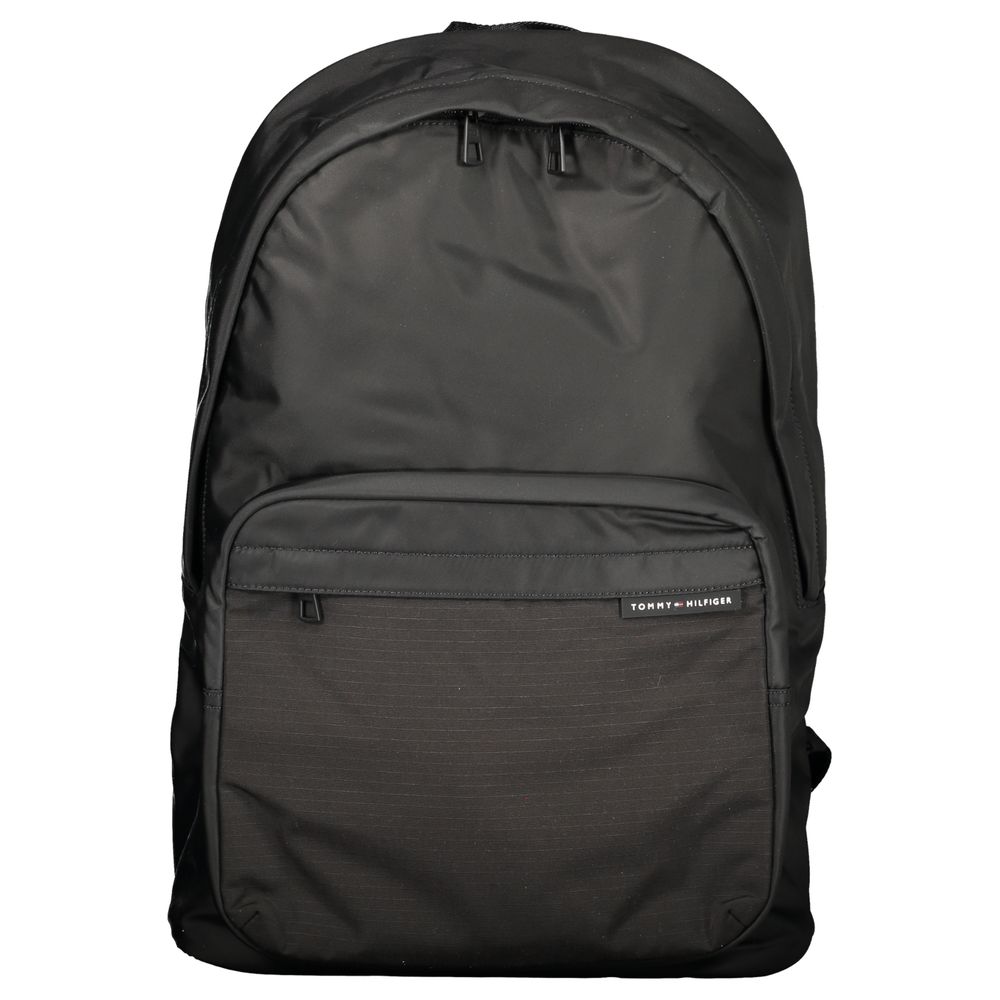 Tommy Hilfiger Black Polyester Men Backpack Tommy Hilfiger