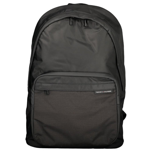 Tommy Hilfiger Black Polyester Men Backpack Tommy Hilfiger