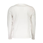 North Sails Bianco cotton men's T-shirt featuring a classic crew neck and minimalist design, displayed on a hanger.