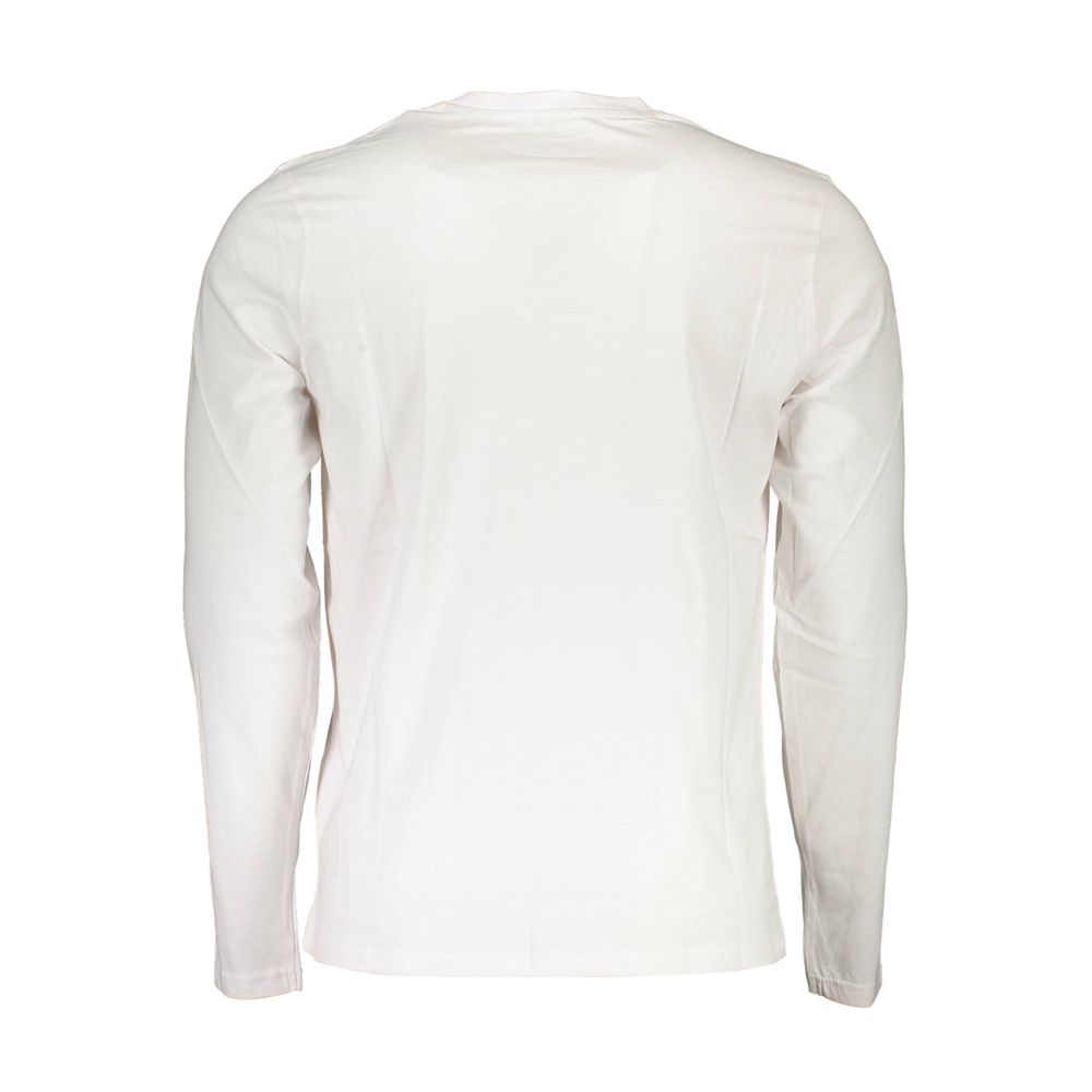 North Sails Bianco cotton men's T-shirt featuring a classic crew neck and minimalist design, displayed on a hanger.