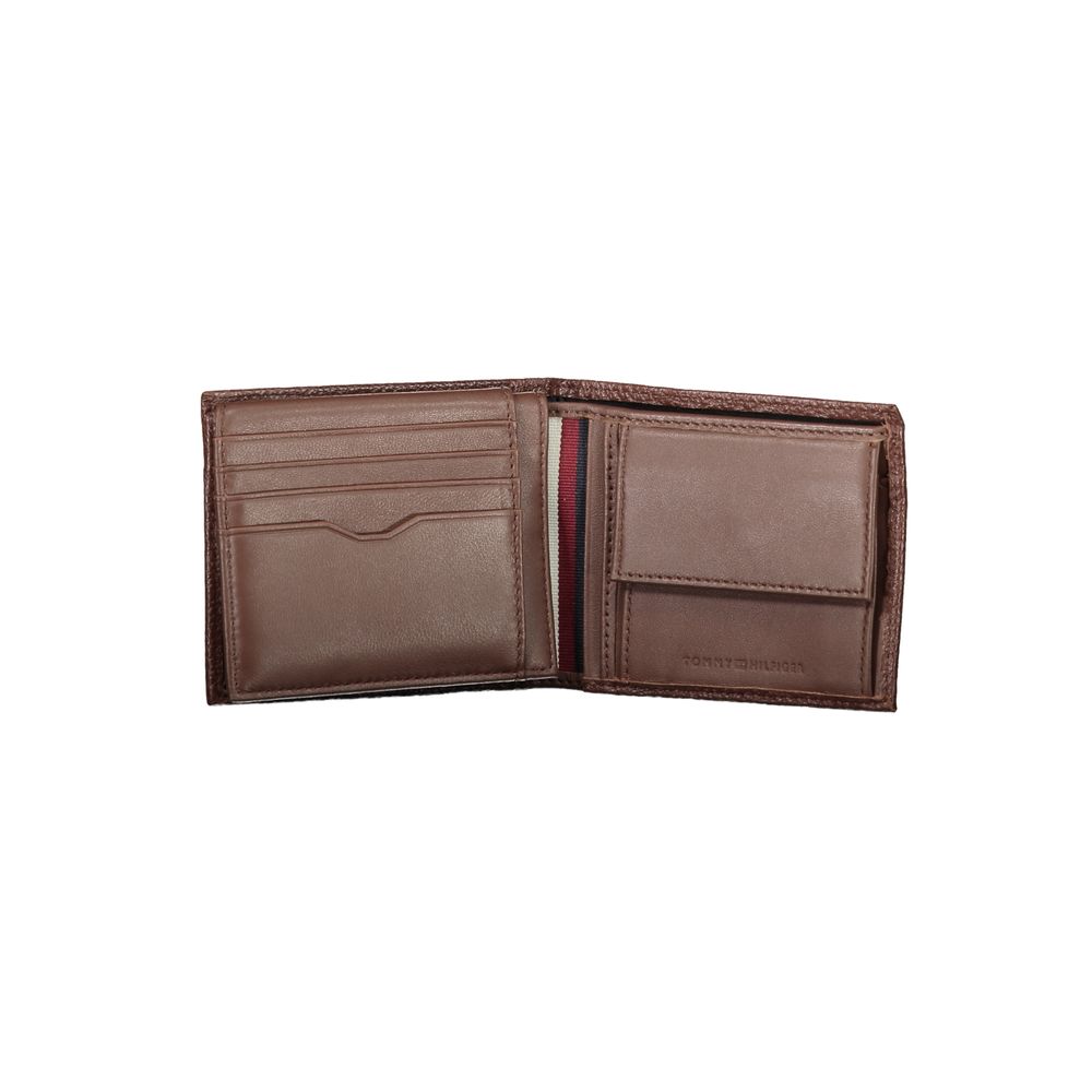Tommy Hilfiger Elegant Brown Leather Bifold Wallet Tommy Hilfiger