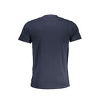 Cavalli Class Blu cotton men's T-shirt with crew neckline and short sleeves, featuring subtle branding and a smooth fabric finish.