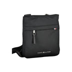 Tommy Hilfiger black polyurethane women’s shoulder bag with sleek design and adjustable strap.