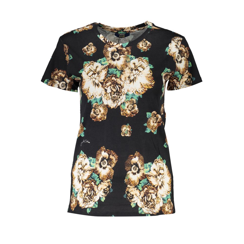 Cavalli Class Black Cotton Women T-Shirt Cavalli Class