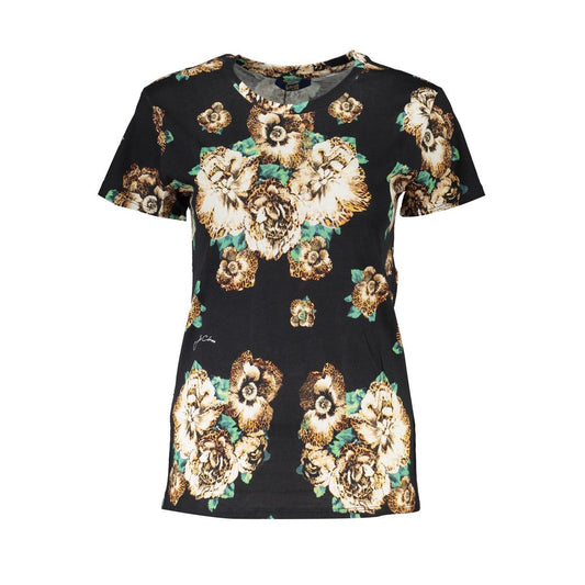 Cavalli Class Black Cotton Women T-Shirt Cavalli Class