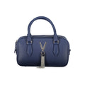 Blue Mario Valentino women's bag made of polyurethane with a sleek design and stylish handles, perfect for everyday use.