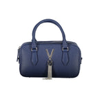 Blue Mario Valentino women's bag made of polyurethane with a sleek design and stylish handles, perfect for everyday use.