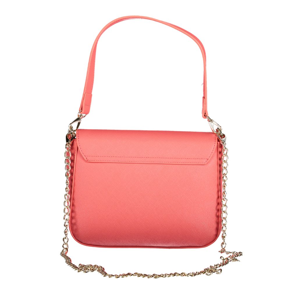 Mario Valentino Rosa women's bag made of polyurethane with removable handles and multiple pockets, stylish and functional accessory.