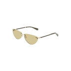 Calvin Klein Verde Metallo woman sunglasses with green-tinted lenses and sleek metal frame.