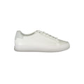Calvin Klein Bianco Pelle women's sneaker with white leather upper and sleek design, suitable for casual and athletic wear.
