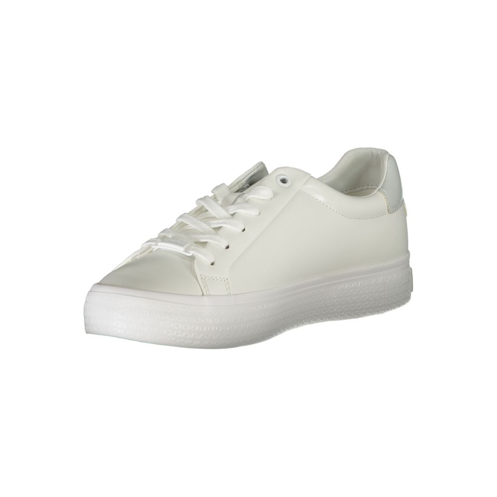 Calvin Klein Bianco Pelle Women Sneaker Calvin Klein