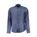 North Sails blue Lyocell men's shirt laid flat showing soft fabric and classic collar detail.