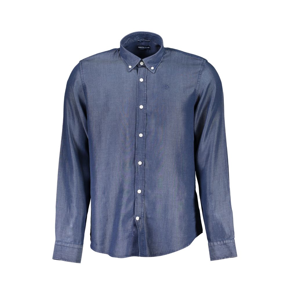North Sails blue Lyocell men's shirt laid flat showing soft fabric and classic collar detail.