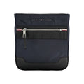 Tommy Hilfiger blue polyester men's shoulder bag with adjustable strap and front logo, casual accessory for everyday use.
