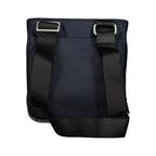 Tommy Hilfiger blue polyester men's shoulder bag with adjustable strap and front logo detail.