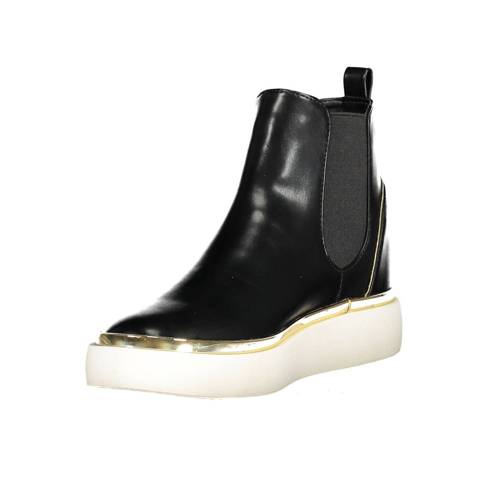 U.S. POLO ASSN. Nero women's polyester boots with sleek design and ankle height, suitable for casual wear.