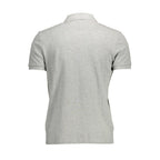 Gray cotton men's polo shirt by North Sails featuring a classic collar and short sleeves, shown on a neutral background.